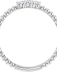 Ashlee Beaded Diamond Stackable Ring