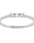 Ashlee Beaded Diamond Stackable Ring