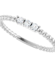 Ashlee Beaded Diamond Stackable Ring