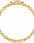 Ashlee Beaded Diamond Stackable Ring