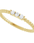 Ashlee Beaded Diamond Stackable Ring