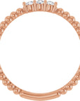 Ashlee Beaded Diamond Stackable Ring