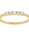 Ashlee Beaded Diamond Stackable Ring