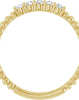 Ashlee Beaded Diamond Stackable Ring