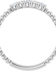 Ashlee Beaded Diamond Stackable Ring