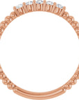 Ashlee Beaded Diamond Stackable Ring