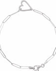 Hope Heart Paperclip Bracelete