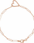 Hope Heart Paperclip Bracelete