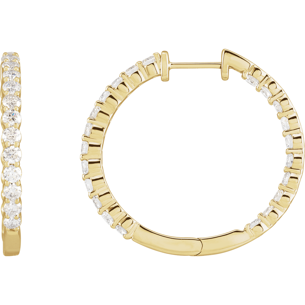 Blair Inside-Outside Diamond Hoop Earrings